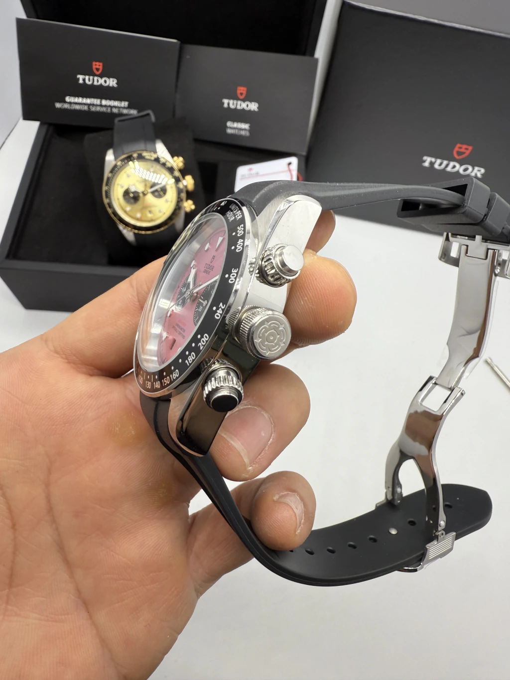 Tudor Black Bay Chrono 41mm - AÇO MOSTRADOR ROSA - SILICONE - Imagem 2