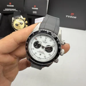 Tudor Black Bay Chrono 41mm - AÇO MOSTRADOR BRANCO - SILICONE