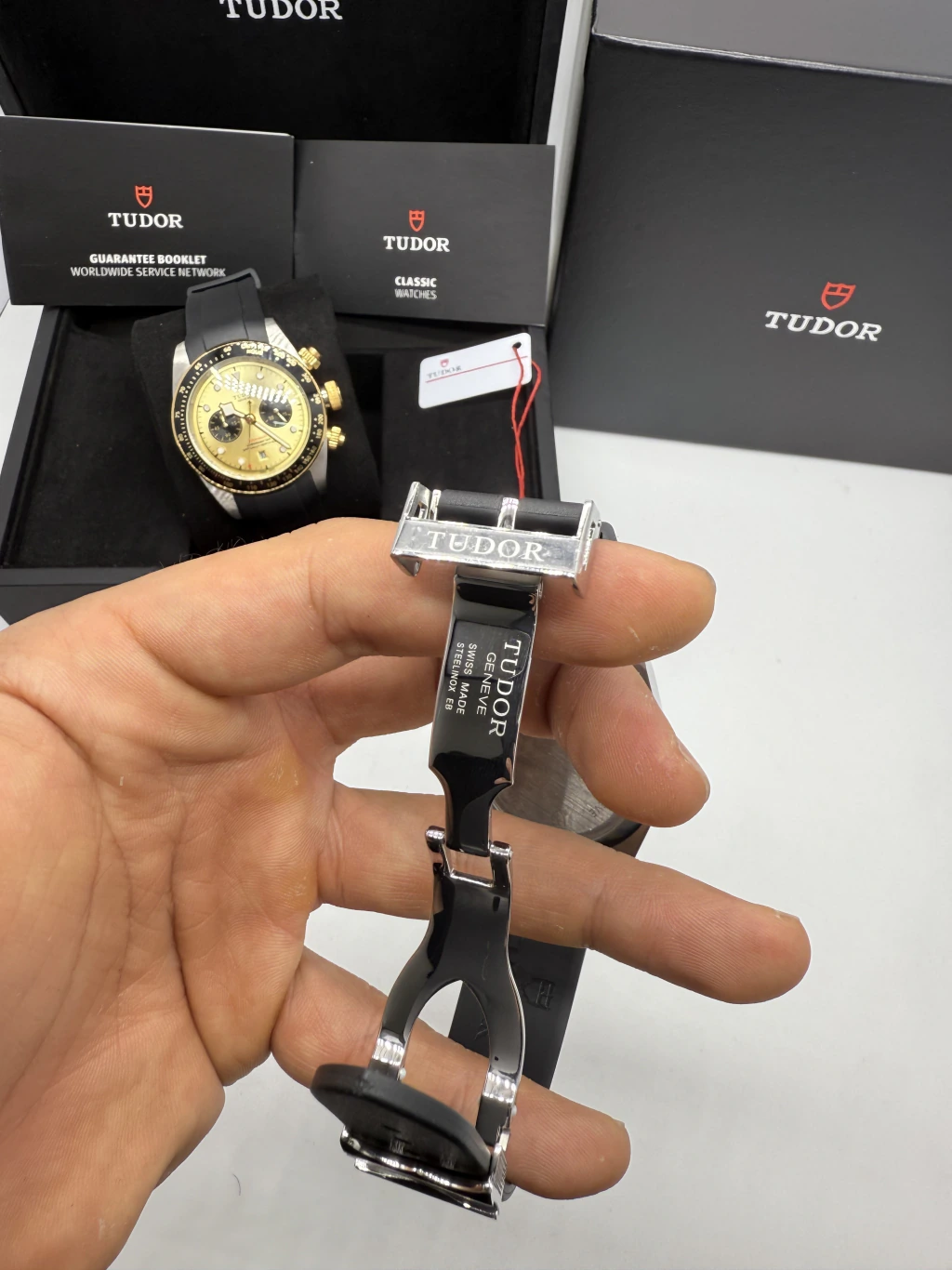Tudor Black Bay Chrono 41mm - AÇO MOSTRADOR BRANCO - SILICONE - Imagem 4