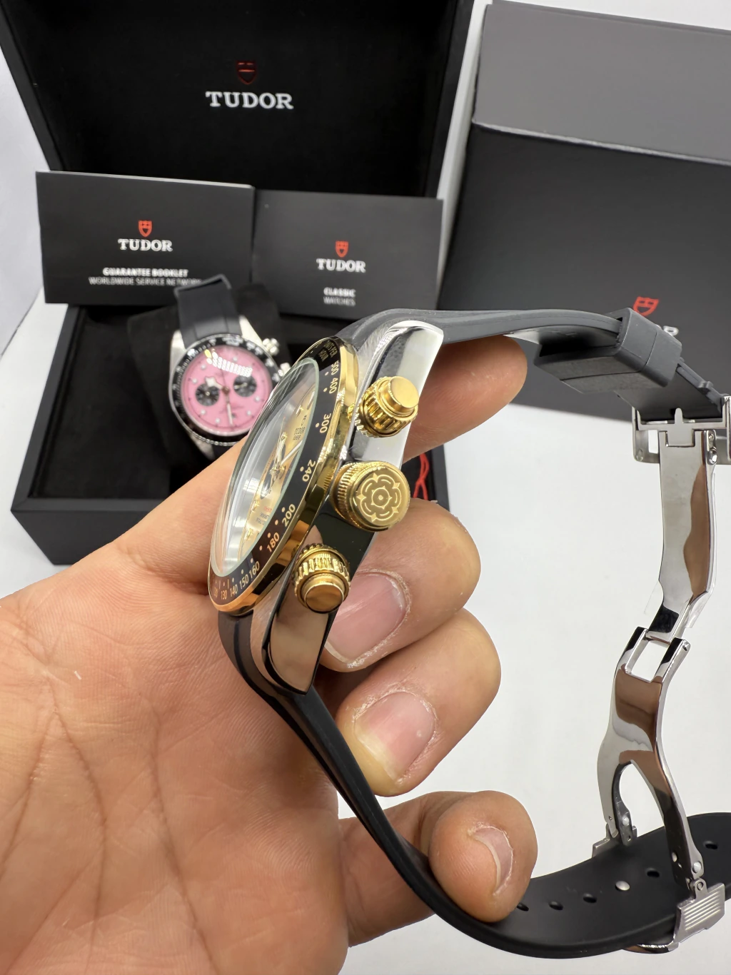 Tudor Black Bay Chrono 41mm - AÇO MOSTRADOR DOURADO - SILICONE - Imagem 2