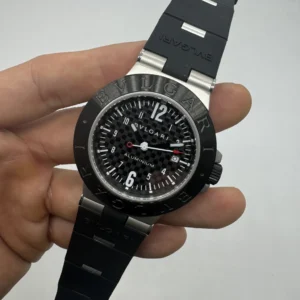 Bvlgari Aluminium 40mm - AÇO MOSTRADOR PRETO - SILICONE