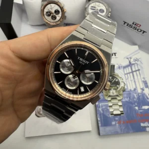 Tissot PRX 40mm - AÇO COM ROSE MOSTRADOR PRETO