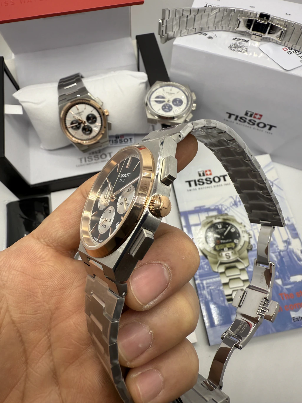 Tissot PRX 40mm - AÇO COM ROSE MOSTRADOR PRETO - Imagem 2