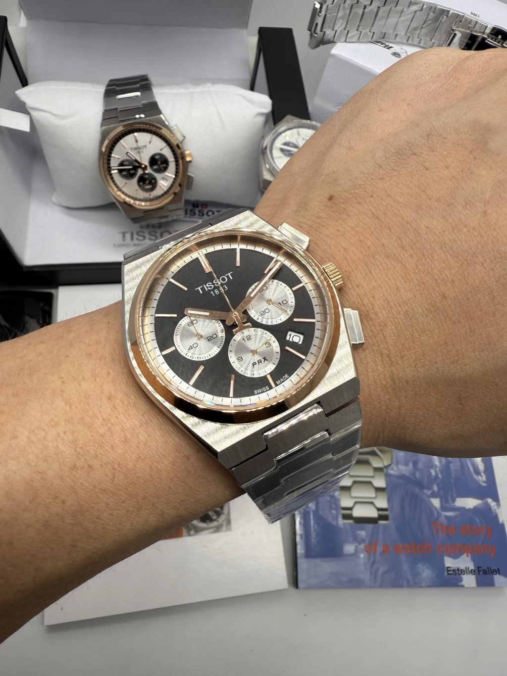 Tissot PRX 40mm - AÇO COM ROSE MOSTRADOR PRETO - Imagem 5