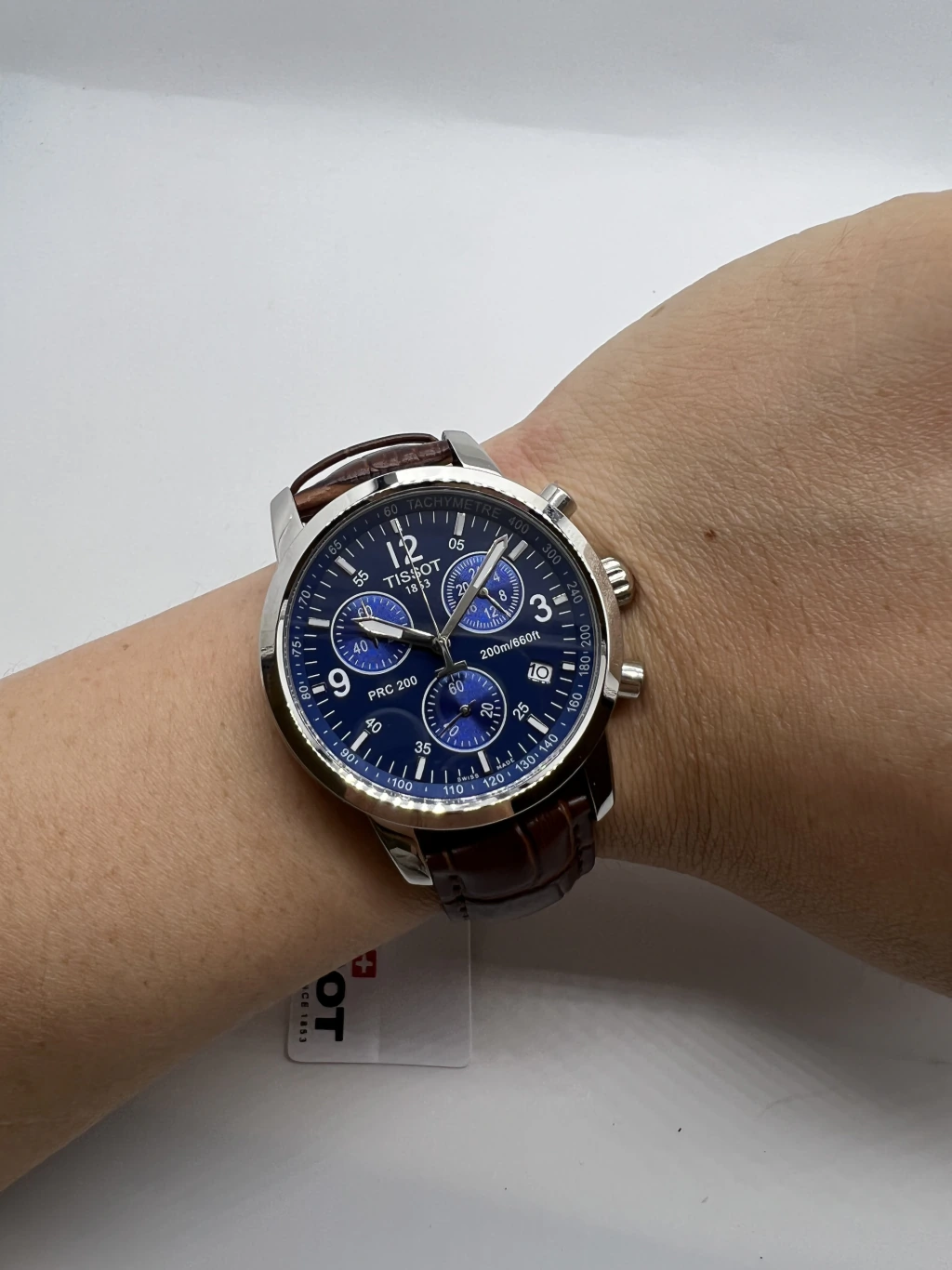 Tissot PRC 200 Chronograph 39mm - AÇO MOSTRADOR AZUL - COURO - Imagem 5
