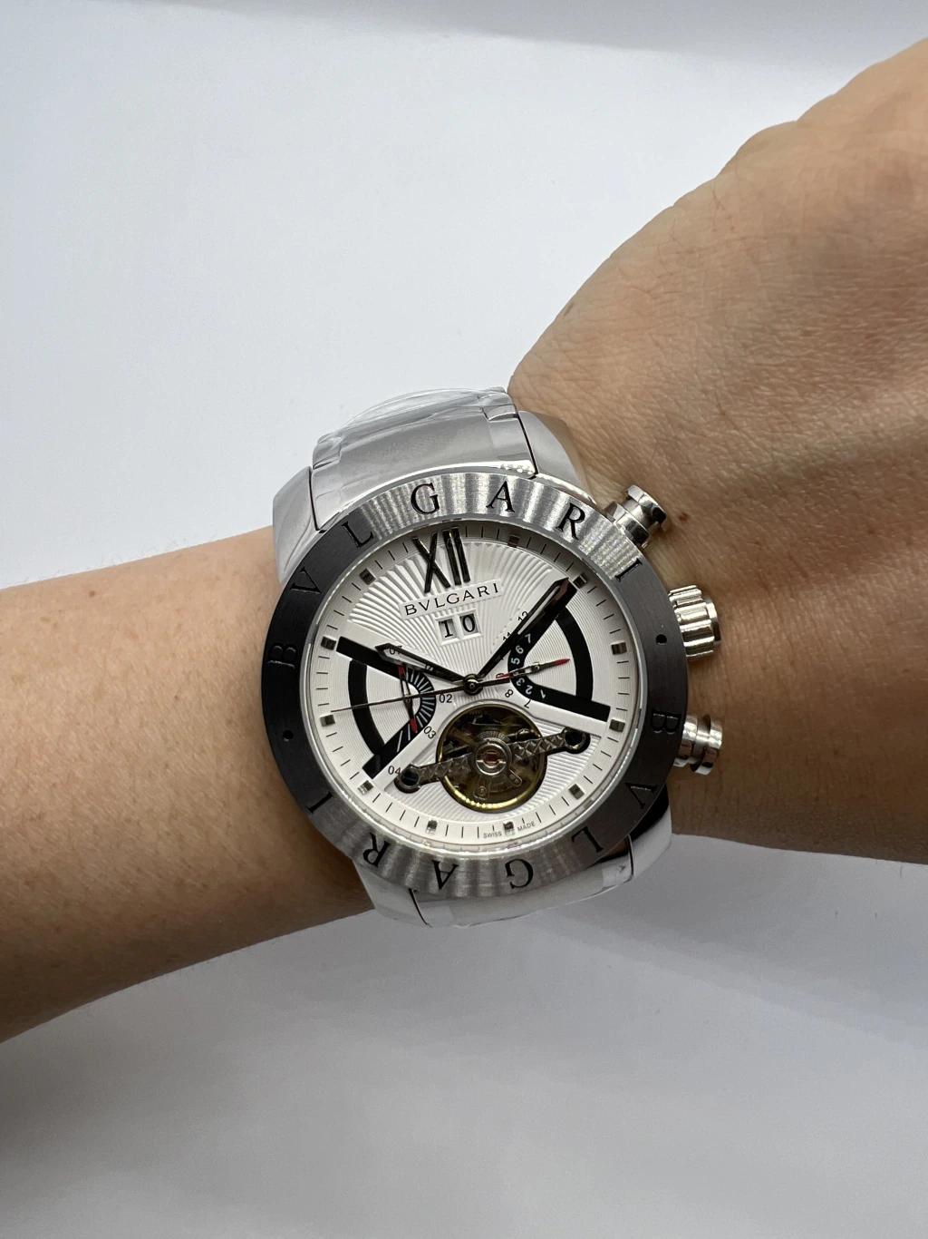 Bvlgari Iron Man Tourbillon 47mm - AÇO MOSTRADOR BRANCO - Imagem 5