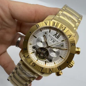 Bvlgari Iron Man Tourbillon 47mm - AÇO DOURADO MOSTRADOR BRANCO