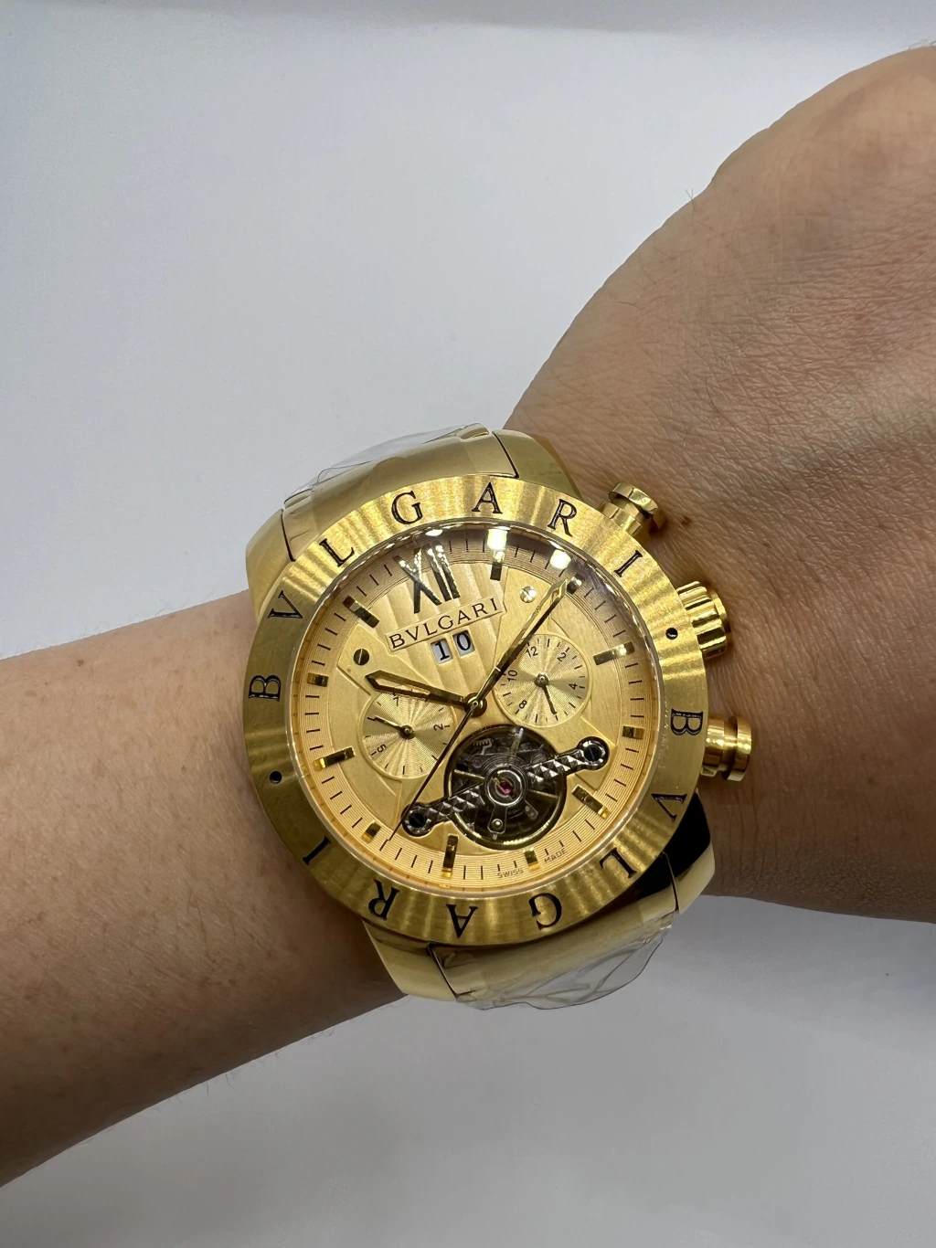 Bvlgari Iron Man Tourbillon 47mm - AÇO DOURADO MOSTRADOR DOURADO - Imagem 5