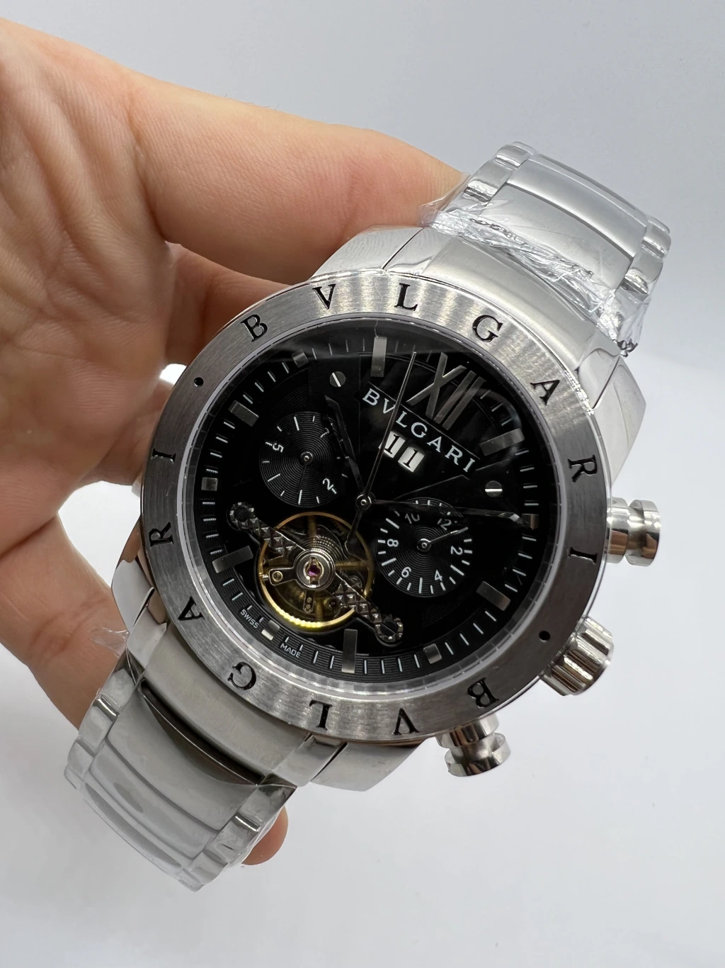 Bvlgari Iron Man Tourbillon 47mm - AÇO MOSTRADOR PRETO