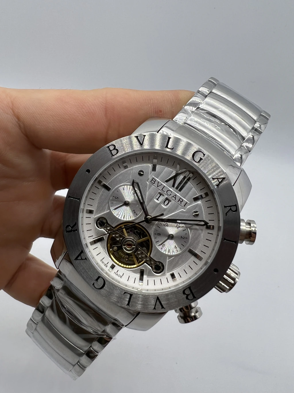 Bvlgari Iron Man Tourbillon 47mm - AÇO MOSTRADOR PRATA