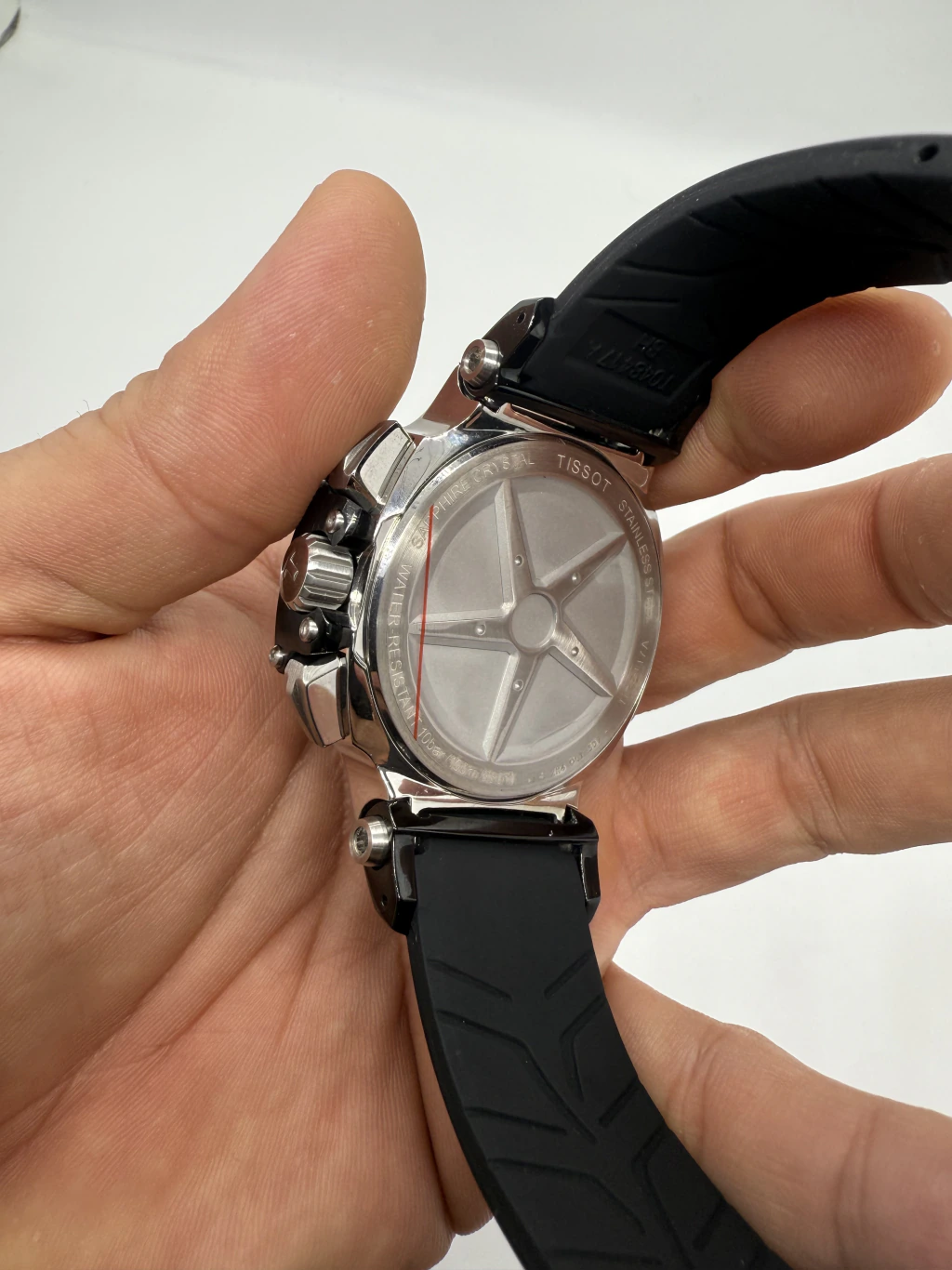 Tissot T-Race 45mm- AÇO MOSTRADOR PRETO - SILICONE - Imagem 3