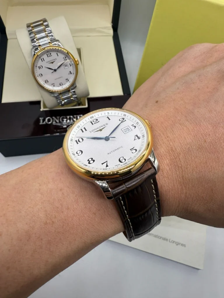 Longines Automatic 40mm - AÇO DOURADO MOSTRADOR BRANCO - COURO