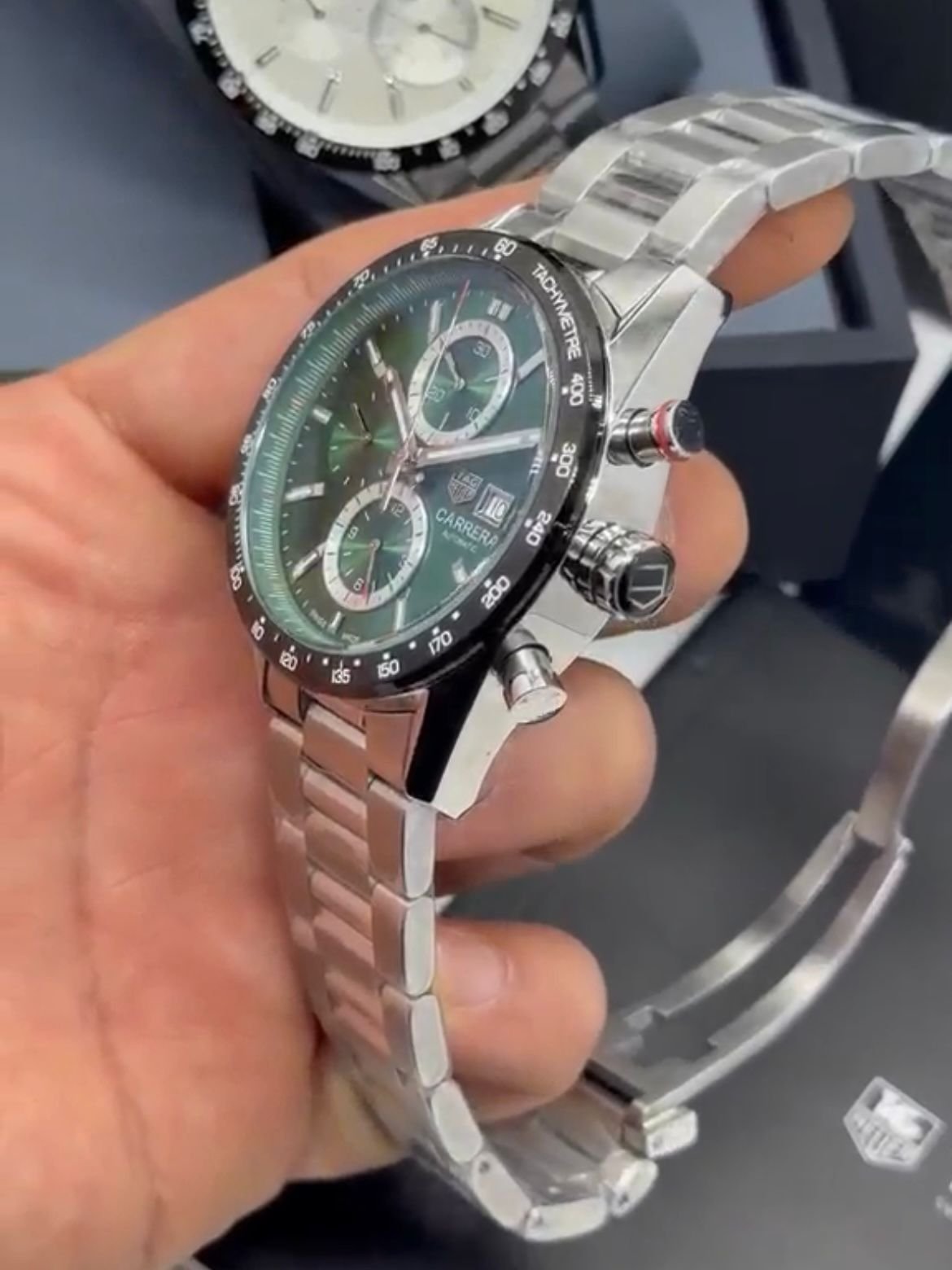 TAG Heuer Carrera 42mm – AÇO MOSTRADOR VERDE - Imagem 3