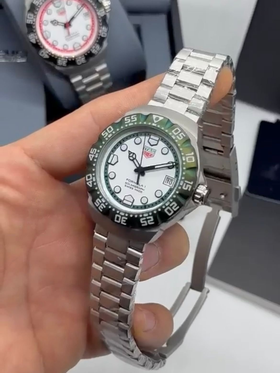 TAG HEUER formula 1 motors Indianápolis 38MM – AÇO MOSTRADOR BRANCO - Imagem 4