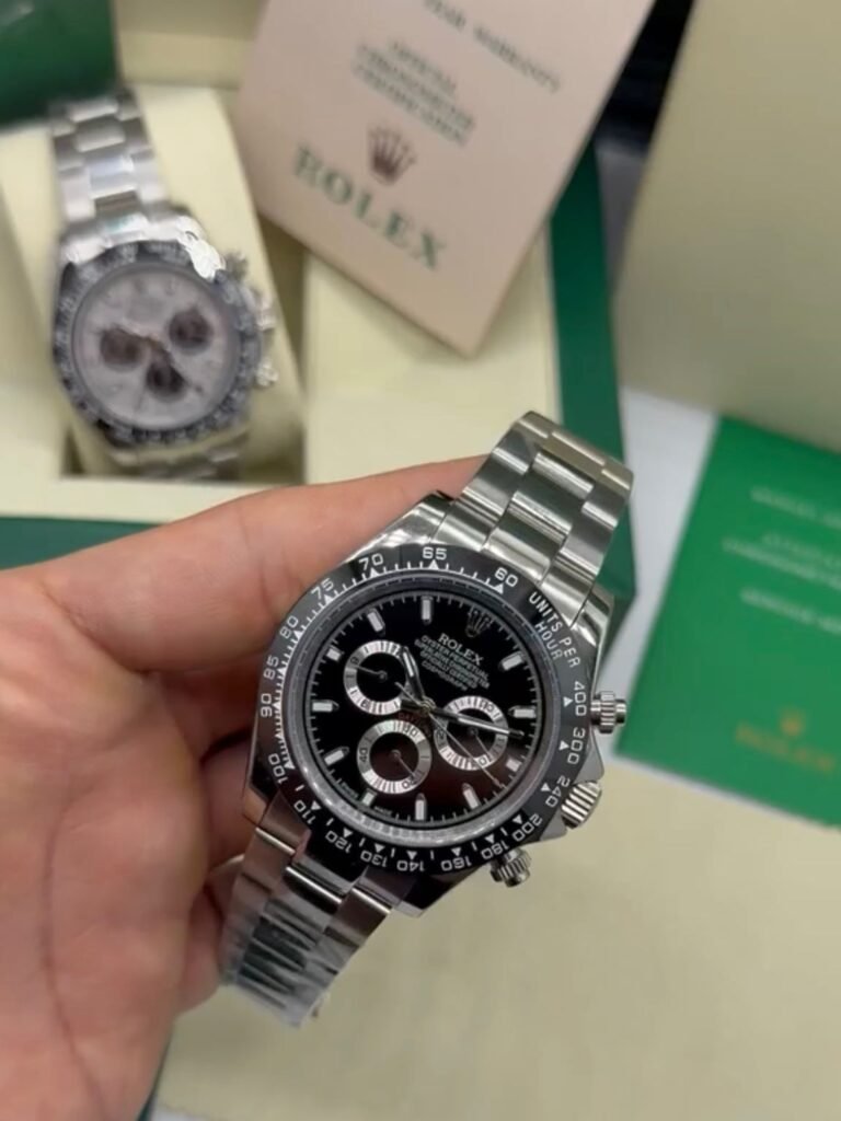 ROLEX Daytona 40mm - AÇO MOSTRADOR PRETO