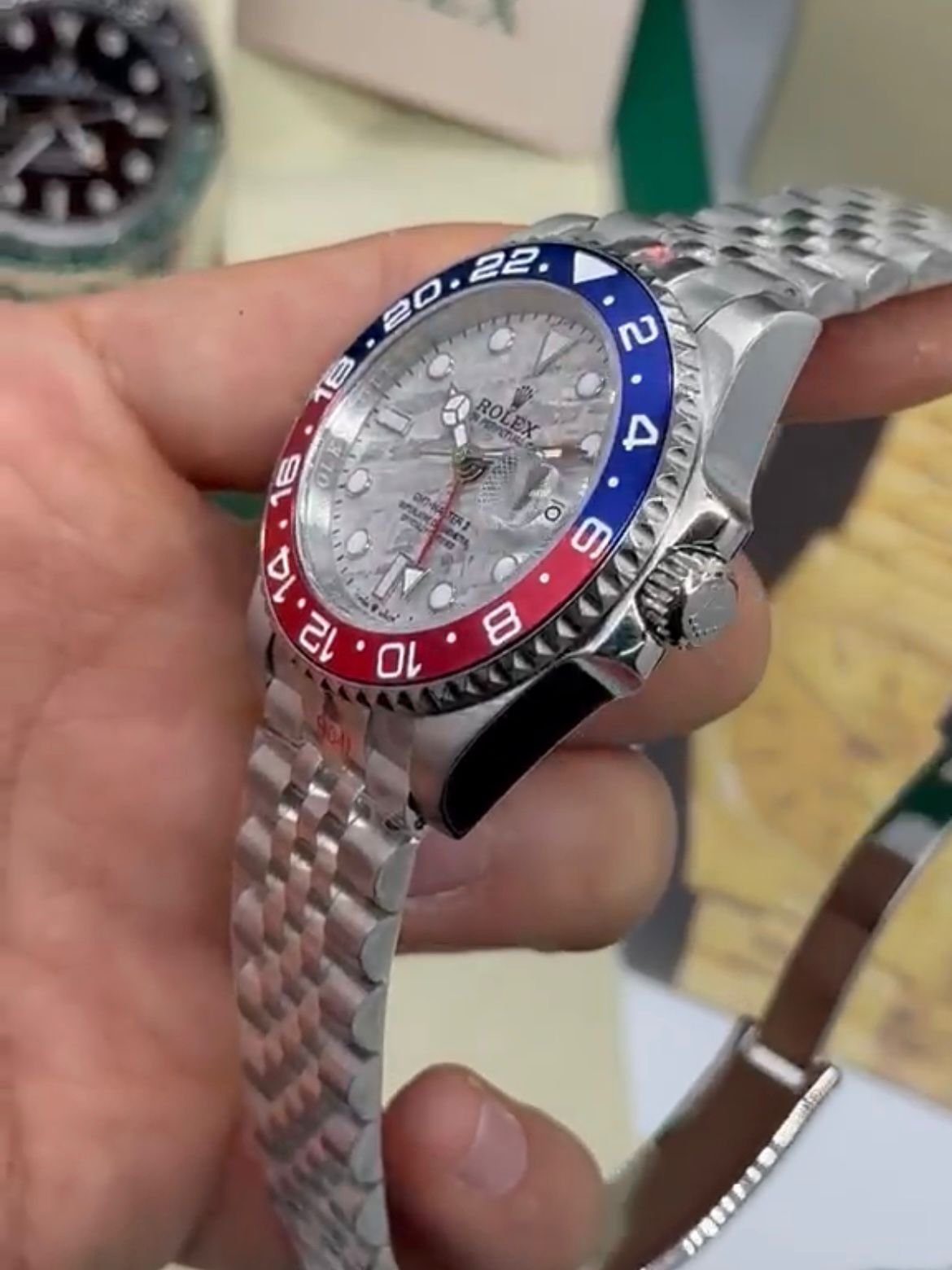 GMT Master II 40mm - AÇO MOSTRADOR BRANCO (PEPSI) - Imagem 3