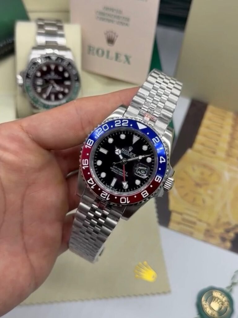 GMT Master II 40mm - AÇO MOSTRADOR PRETO (PEPSI)