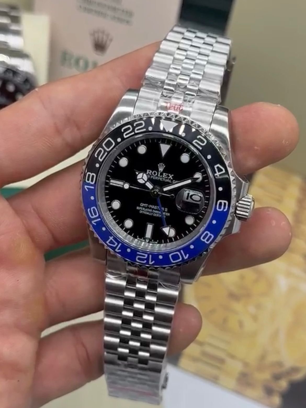 GMT Master II 40mm - AÇO MOSTRADOR PRETO (BATMAN) - Imagem 4