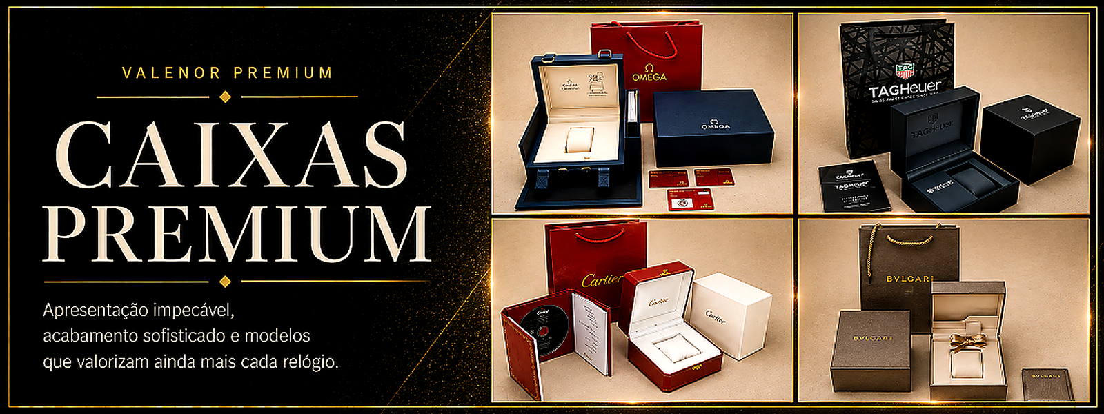 Banner VALENOR Apresentação de Luxo Caixas Premium
